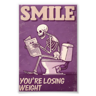 Foto Funny Skeleton Weight Loss Poster