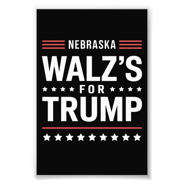 Foto Funny Trump Vance Walz para Trump Nebraska (Frente)