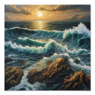 Foto Furia oceánica: Dramática pintura de los paisajes 