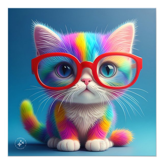 Foto Gafas de gatito color arcoiris 47568 (Frente)