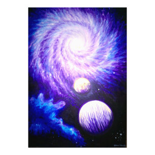 Foto Galaxia y planetas