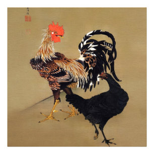 Foto Gallo y Gallina por Ito Jakuchu