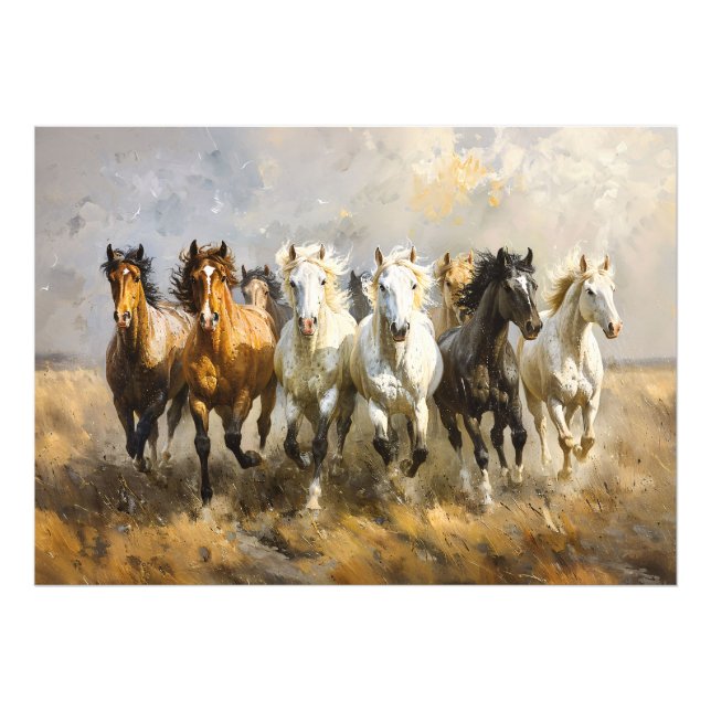 Foto Galloping Mustang Pintura Desnudos (Frente)