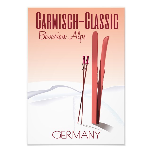 Foto Garmisch Classic, poster de esquí de los Alpes Báv (Frente)