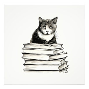Foto Gatito Adorable en Libros