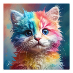 Foto Gatito de color arcoiris