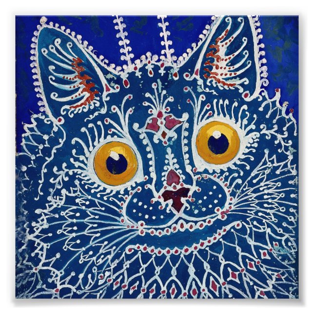 Foto "Gato al estilo gótico" por Louis Wain (Frente)