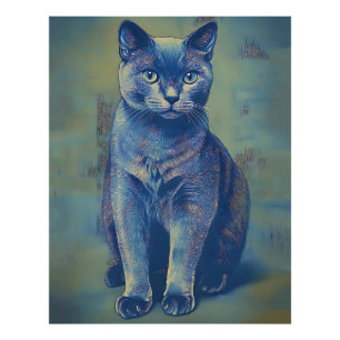 Foto Gato Azul Ruso Místico
