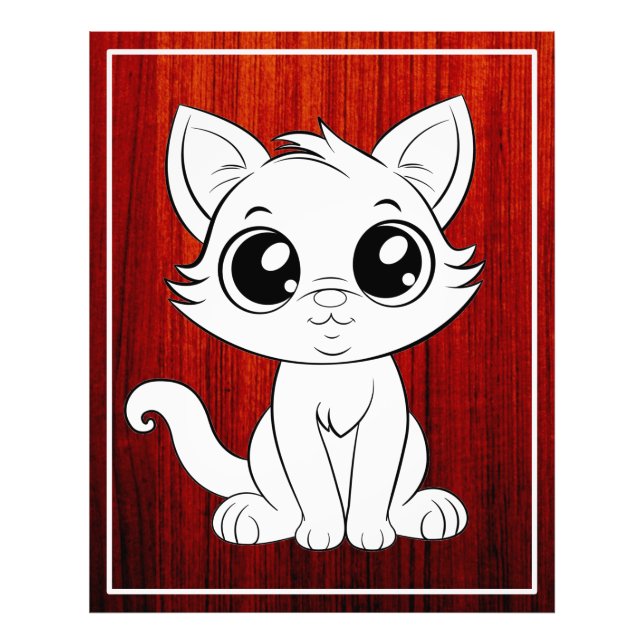 Foto Gato blanco adorable (Frente)