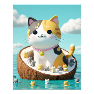 Foto Gato Calico Lindo en la Isla del Coco - Océano Kaw