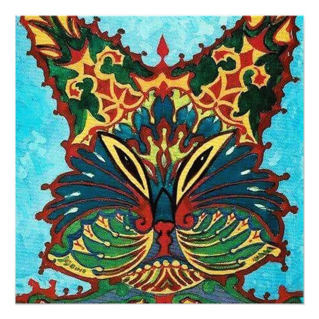 Foto "Gato chino psicodélico" por Louis Wain (Frente)