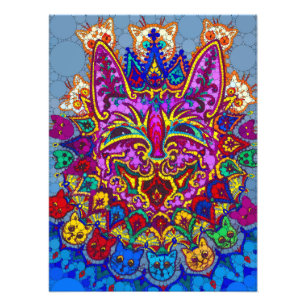 Foto Gato con collar de gato por después de Louis Wain