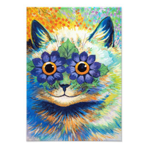 Foto Gato con ojos florales   Louis Wain  
