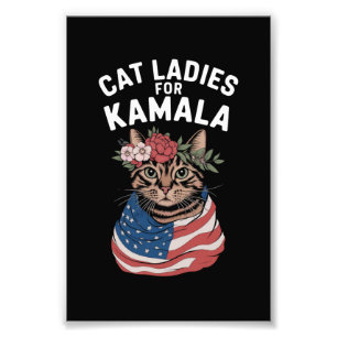 Foto Gato Damas De La Elección De Kamala Cat Lady Harri