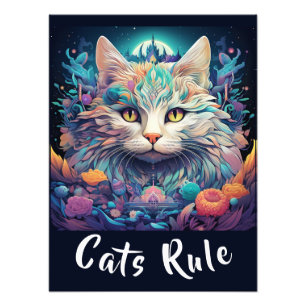 Foto Gato de arte pop nativo americano místico agrega t