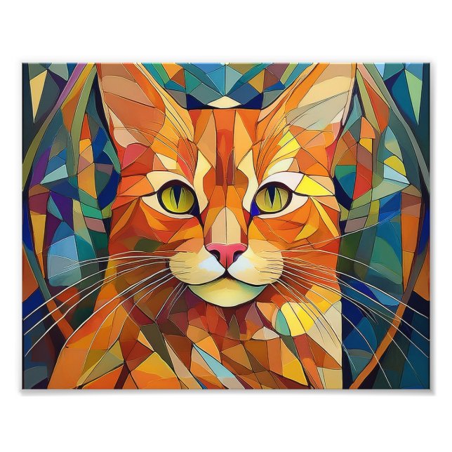 Foto Gato de Cubismo de IA (Frente)