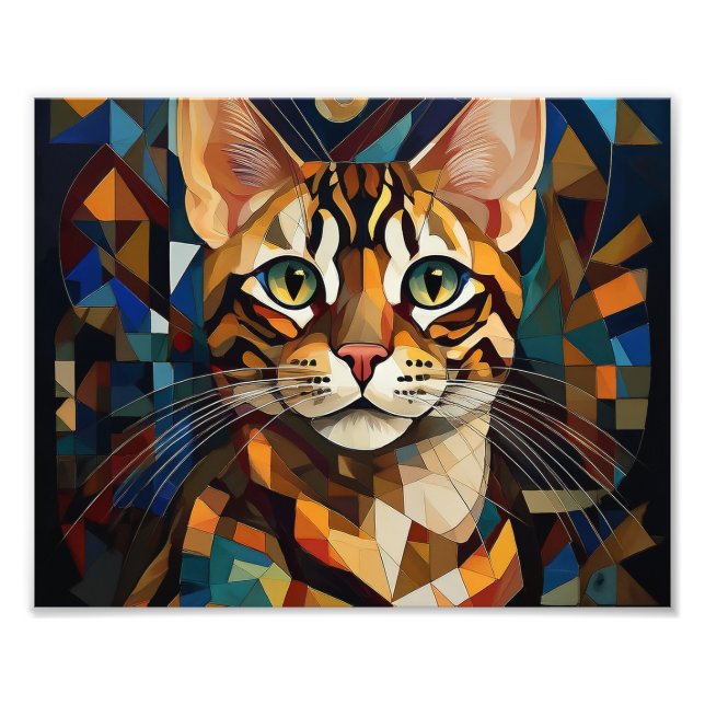 Foto Gato de Cubismo de IA (Frente)