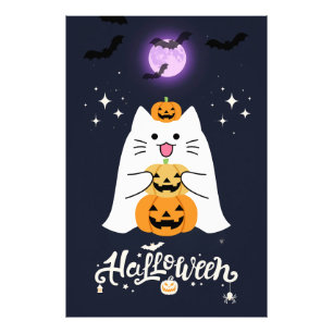 Foto Gato de Halloween a la luz de la luna: Noche espel
