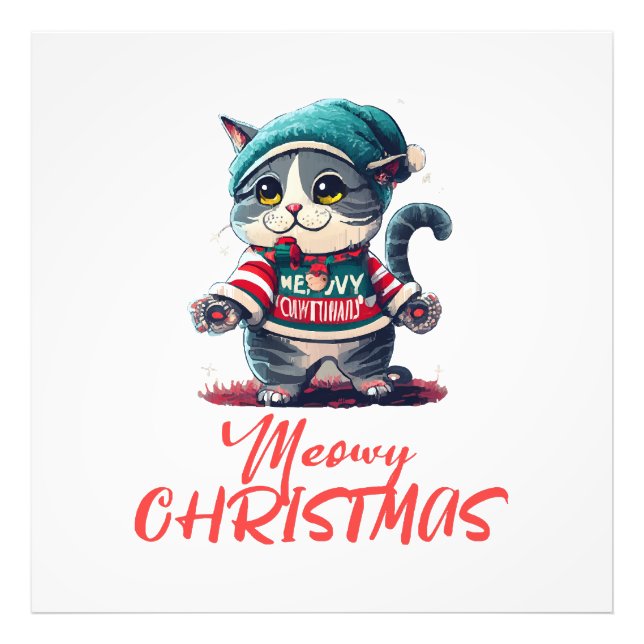 Foto Gato de Navidad  (Frente)