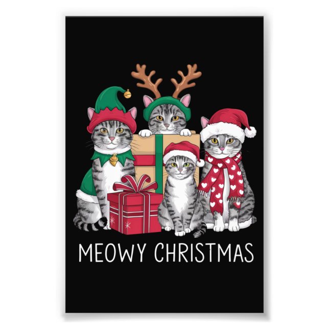Foto Gato de Navidades Meowy Xmas Graciosos Gatos Amant (Frente)
