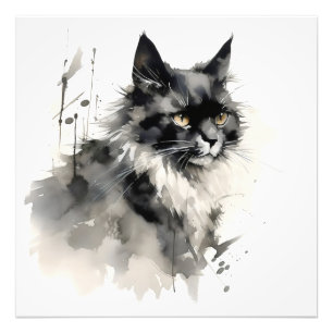 Foto Gato de pintura de tinta natural