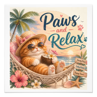 Foto Gato de Playa Patas y Relaja