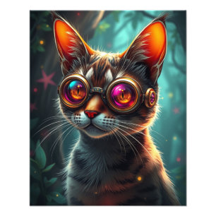 Foto Gato de vapor en gafas