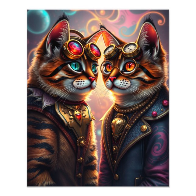 Foto Gato de vapor en gafas (Frente)
