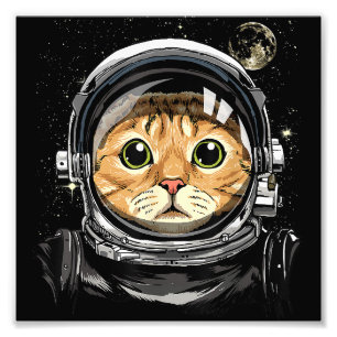 Foto Gato del espacio exterior gatito astronauta cara d