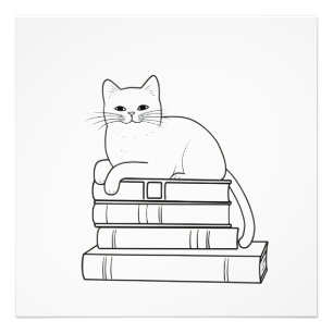 Foto Gato en línea de arte de libros