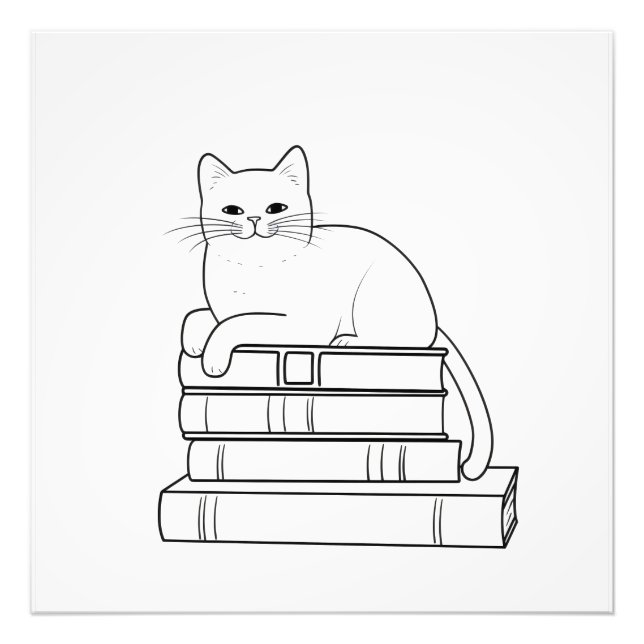 Foto Gato en línea de arte de libros (Frente)