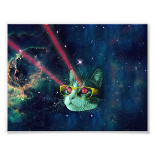 Foto Gato espacial con gafas amarillas