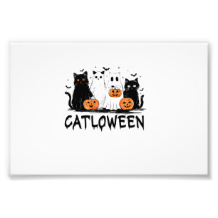 Foto Gato fantasma de Halloween Catloween Gato negro di