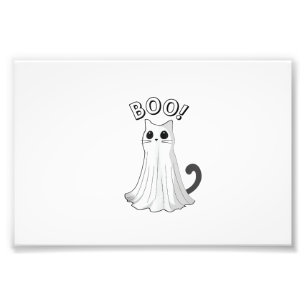 Foto Gato fantasma lindo gatito Boo Halloween gatito es