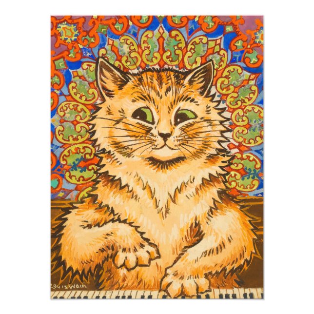 Foto Gato jugando un piano por Louis Wai (Frente)