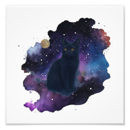 Foto Gato negro celeste espíritu místico animal cósmico