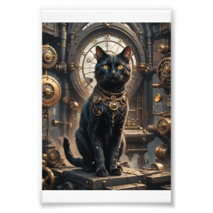 Foto Gato negro Steampunk 1