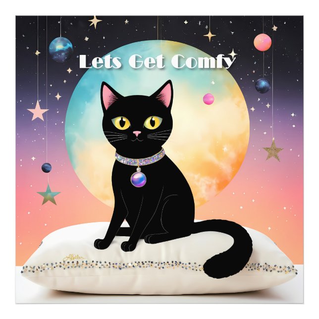 Foto Gato Negro - Vamos a estar cómodos (Frente)