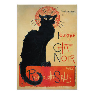 Foto Gato negro vintage Art Nouveau
