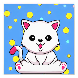 Foto Gato Personalizado blanco