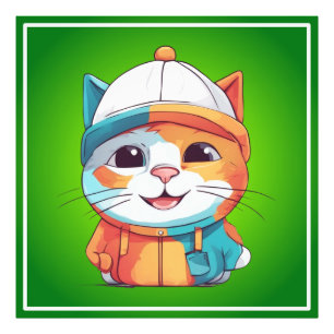 Foto Gato Sonriente con Sombrero-78190