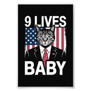 Foto Gato Trump 9 Vidas Bebé Divertido Gato Trump