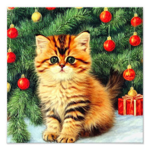 Foto Gato vintage de Navidad