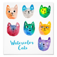 Gatos acuarelas y amigos