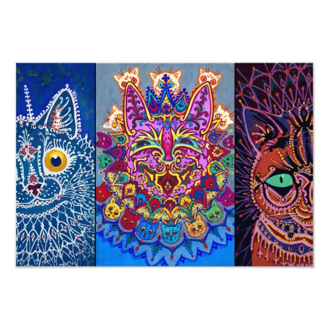 Foto Gatos decorativos de Louis Wain (Frente)