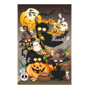 Foto Gatos divertidos de Halloween en una fiesta