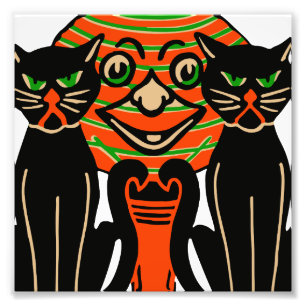 Foto Gatos negros de Halloween de 1940