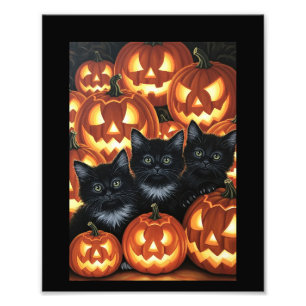 Foto Gatos negros y Jack O’Lanterns
