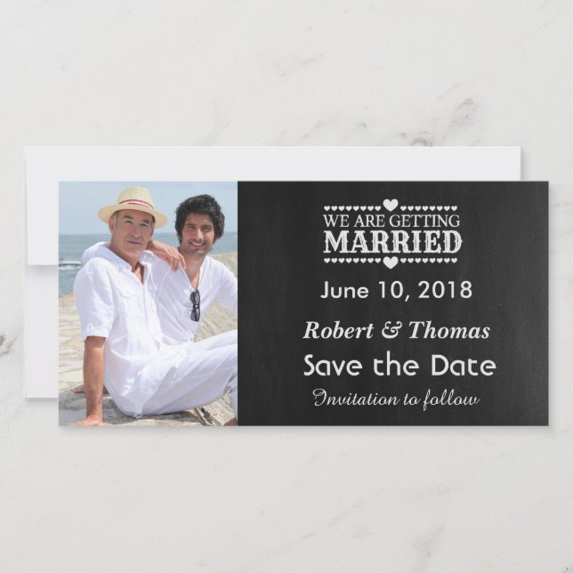Foto Gay de Anuncio de Boda (Anverso)