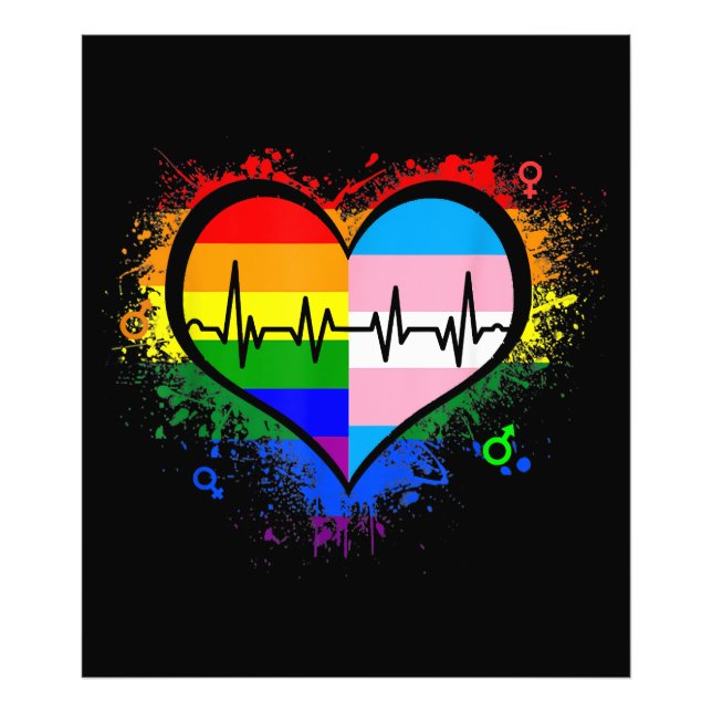 Foto Gay Lesbian Gay Lesbiana LGBT Gay Heartbeat L (Frente)